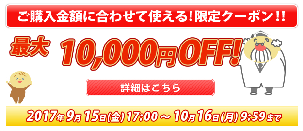 ご購入金額に合わせて使える!限定クーポン
