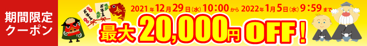 ご購入合計額によって使えるクーポン発行中！