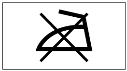 アイロンは使用しないでください。