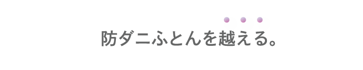 防ダニ布団を超える。