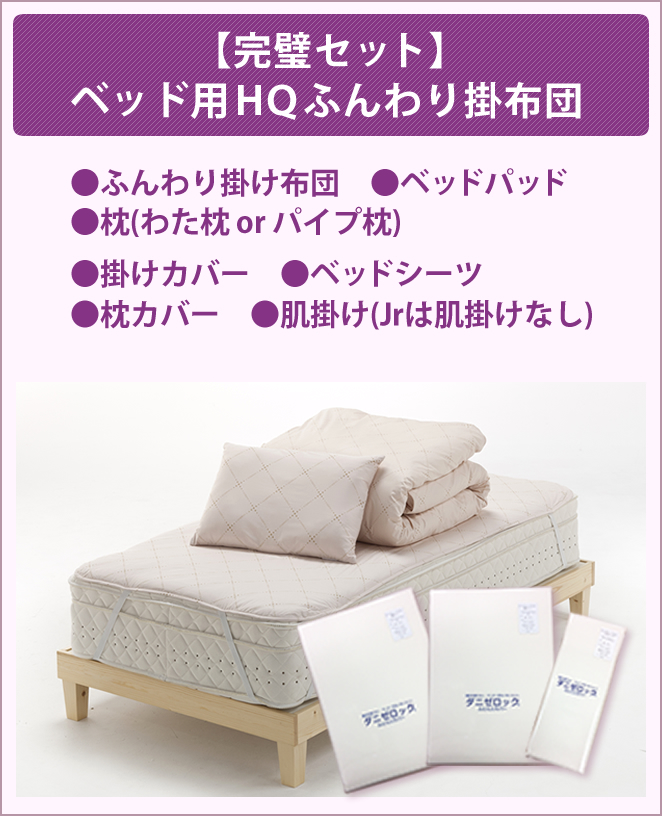 【完璧セット】ベッド用ＨＱふんわり掛布団